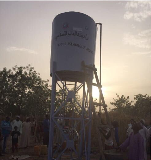 ‏نفذَّت رابطة العالم الإسلامي مشاريع خيرية في قرى أفريقية، من بينها آبارٌ بتقنية ضخ الألواح الشمسية (توفيراً لتكاليف الضخ المعتادة)