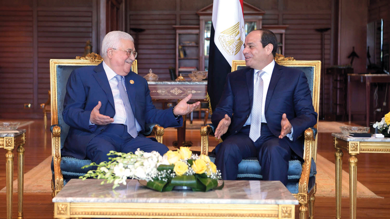 الرئيس السيسي يؤكد استمرار الجهود المصرية لدعم إقامة الدولة الفلسطينية