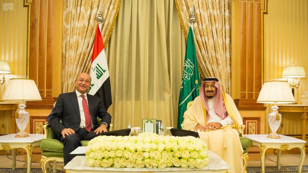 خادم الحرمين يعقد جلسة مباحثات مع رئيس جمهورية العراق