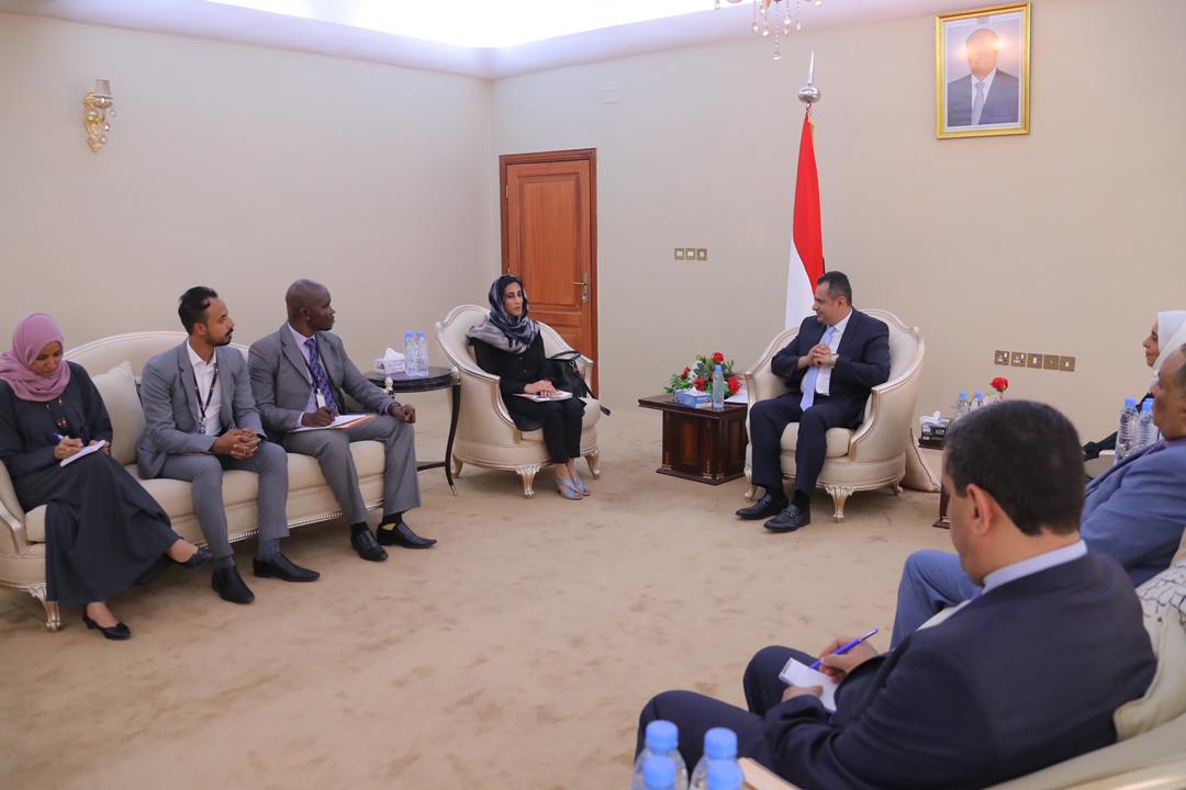 رئيس الوزراء اليمني يلتقي ممثل صندوق الأمم المتحدة للسكان