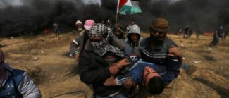إطلاق قوات الاحتلال الرصاص على المحتجين في قطاع غزة