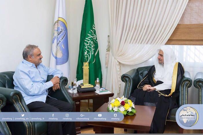 HE the MWL's Secretary General met this afternoon South Africa's Ambassador to the Kingdom Mr. Saad Cachalia