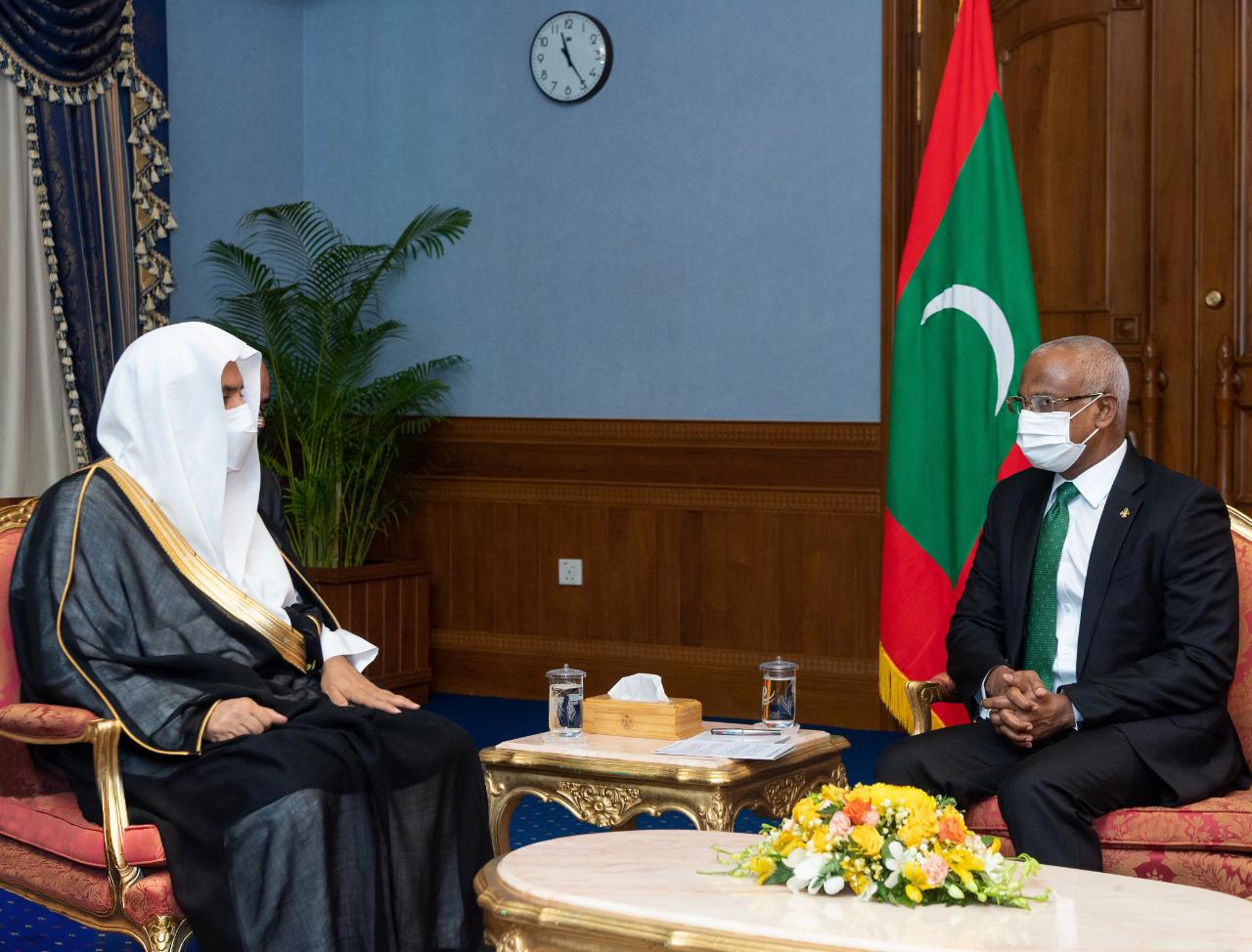 H.E. led the Muslim World League delegation on an official visit to the Maldives at the invitation of the Maldivian President