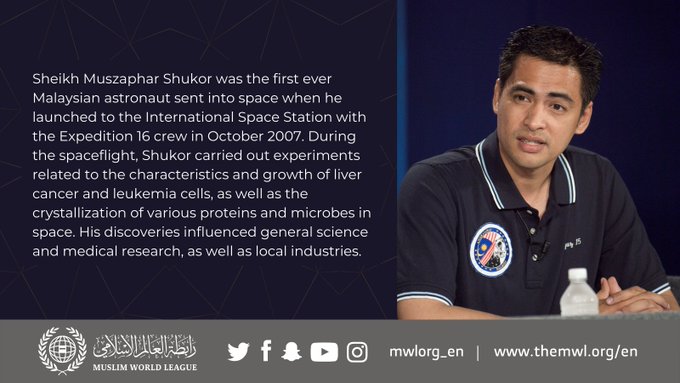 Sheikh Muszaphar Shukor was the first Malaysian astronaut sent into space when he launched to the International Space Station in October 2007.