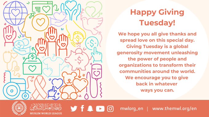 Today is Giving Tuesday - a global movement empowering people and organizations to give back to charitable causes and campaigns!