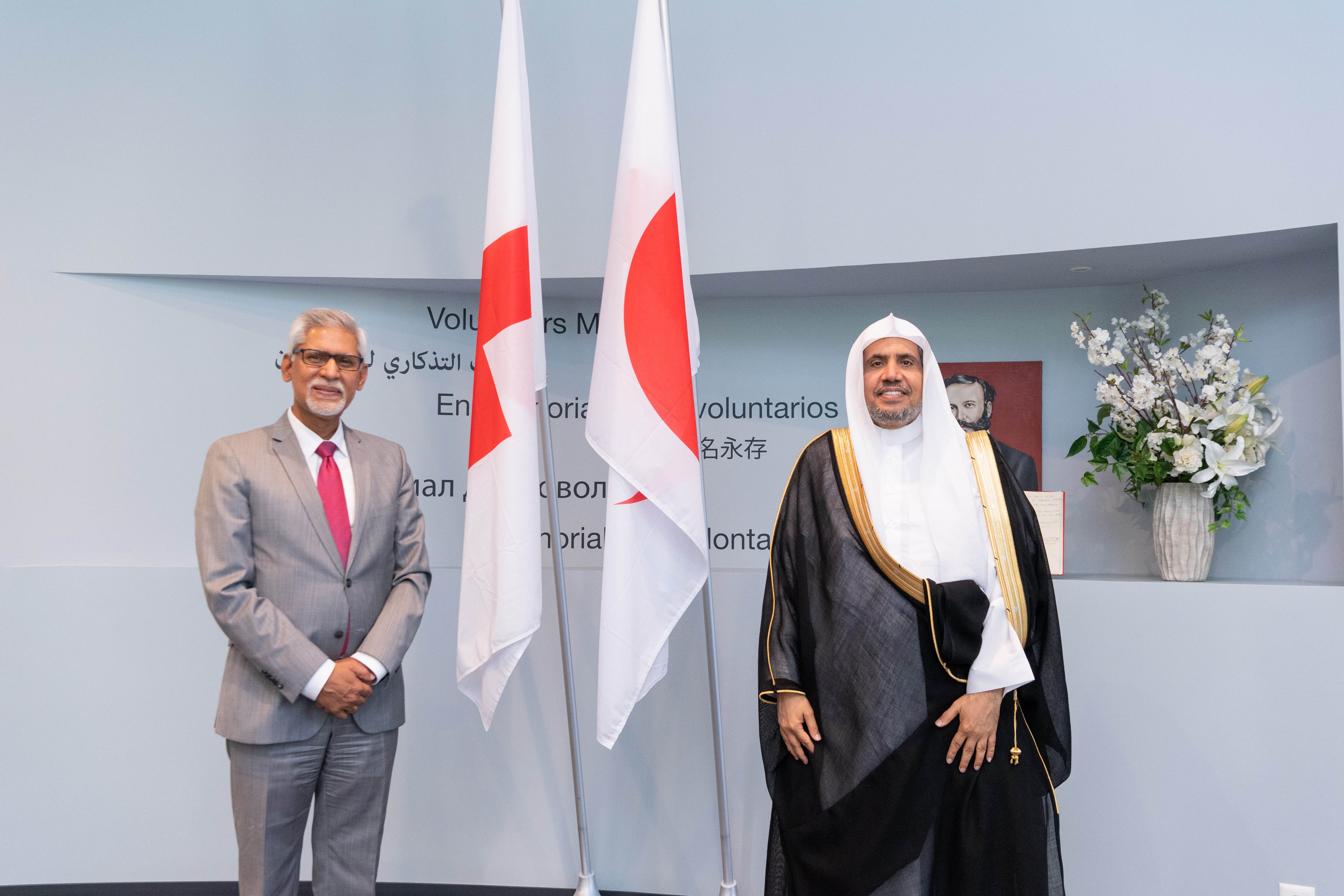 Cheikh Mohammad Alissa a rencontré à Genève le SG de la Fédération des associations de La Croix rouge M. Jagan Chapagain