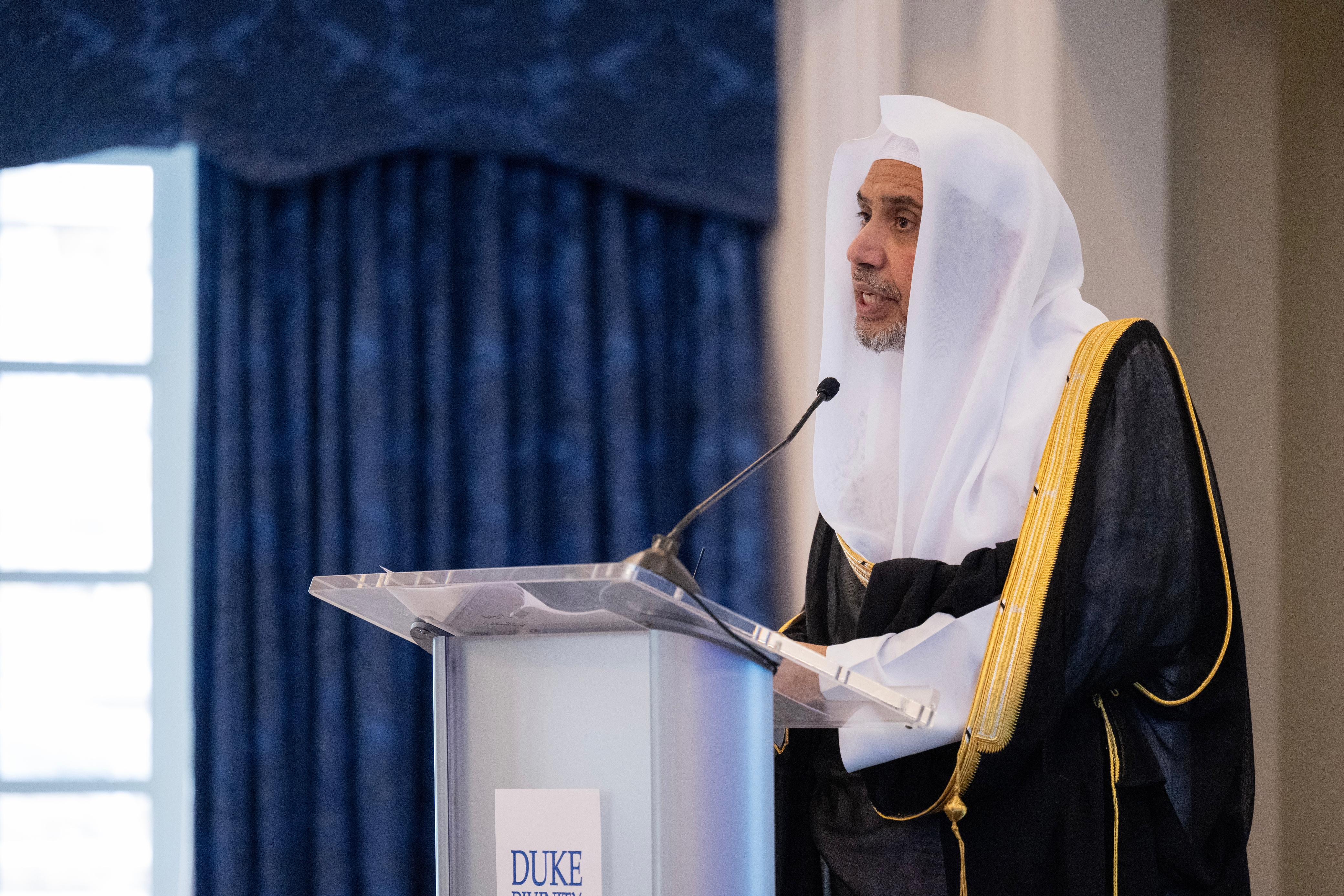 Universitas Duke di Amerika Serikat mengadakan kuliah umum yang disampaikan oleh Yang Mulia Sekretaris Jenderal Liga Muslim Dunia tentang Peradaban Islam