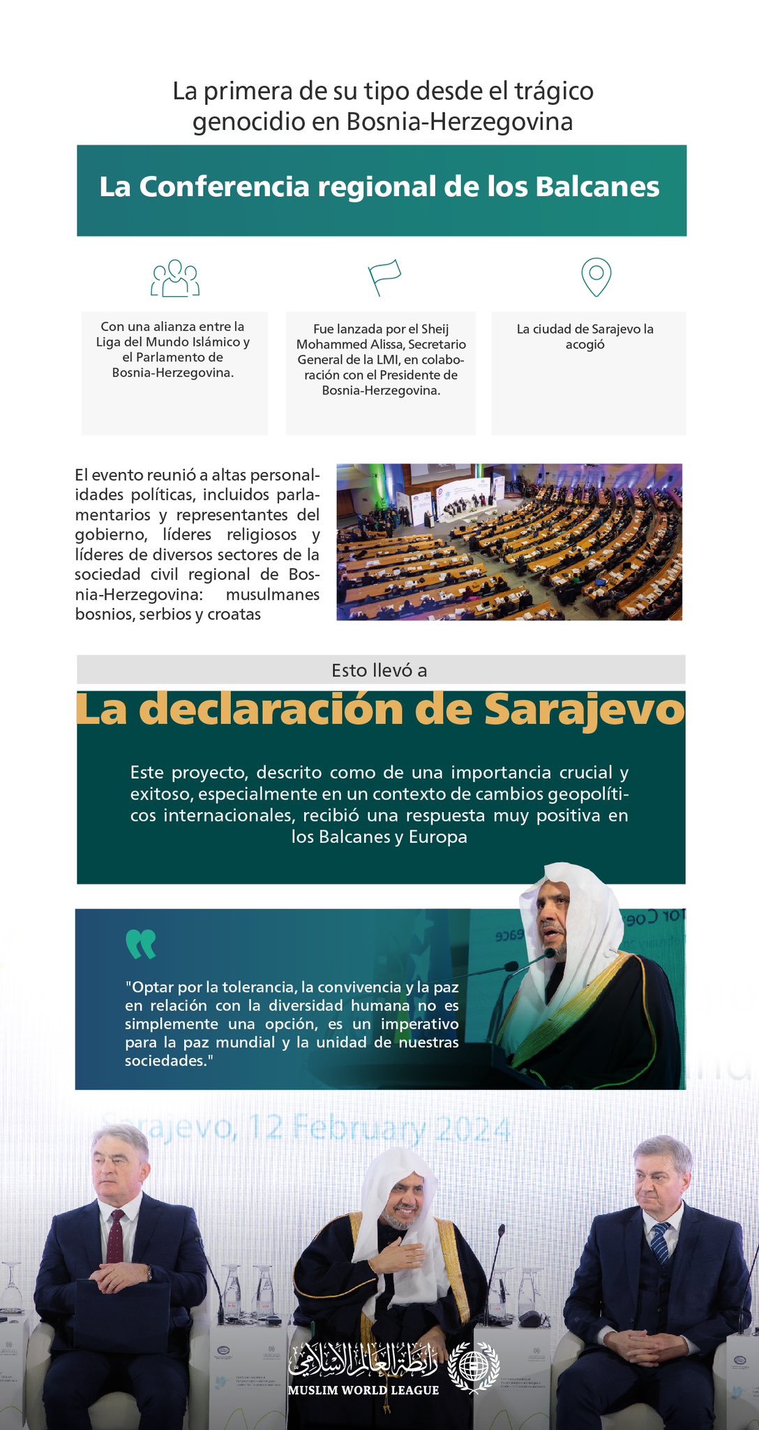 La declaración de Sarajevo Los detalles de la primera reunión de la diversidad religiosa y étnica en los Balcanes para consolidar la paz y la convivencia