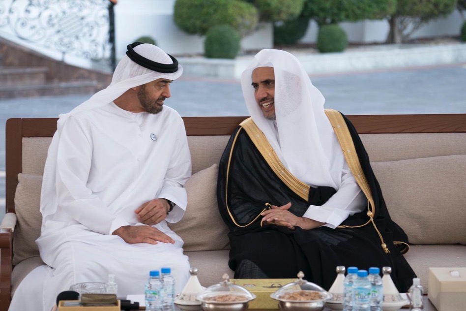 HH Sheikh Mohammad Bin Zayed receives the Secretary-General of the Muslim World League Mohammad Alissa