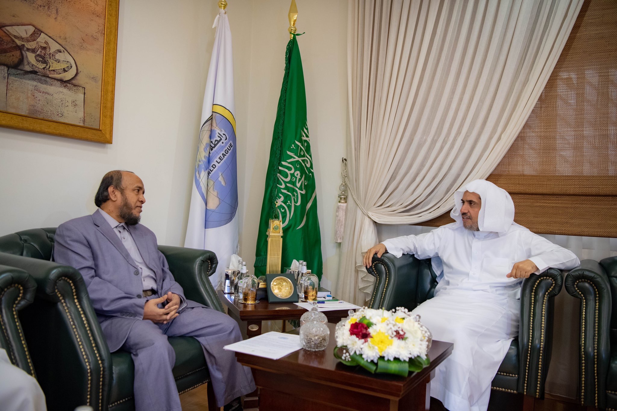 The SG of the MWL Dr. Alissa receives the President of Rohingya Solidarity Organization Mr. Salimullah Abdurrahman