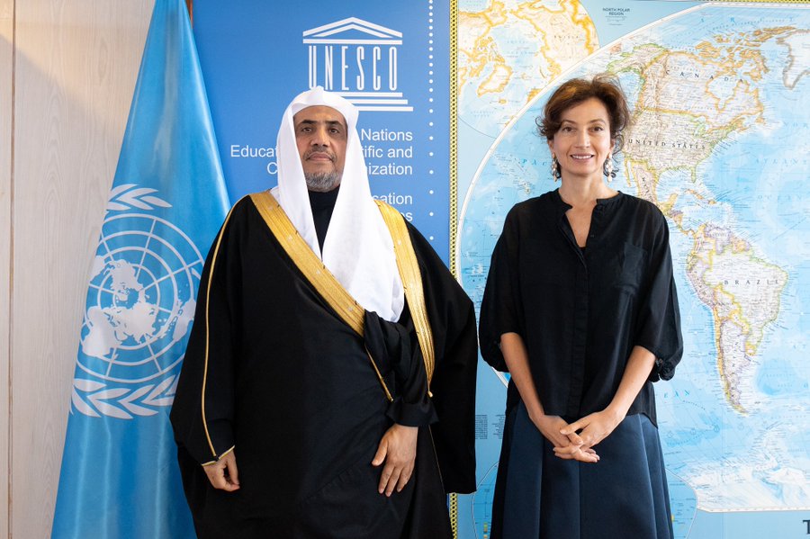 At UNESCO HQ, HE Dr. Mohammad Alissa met with Director-General Audrey Azoulay