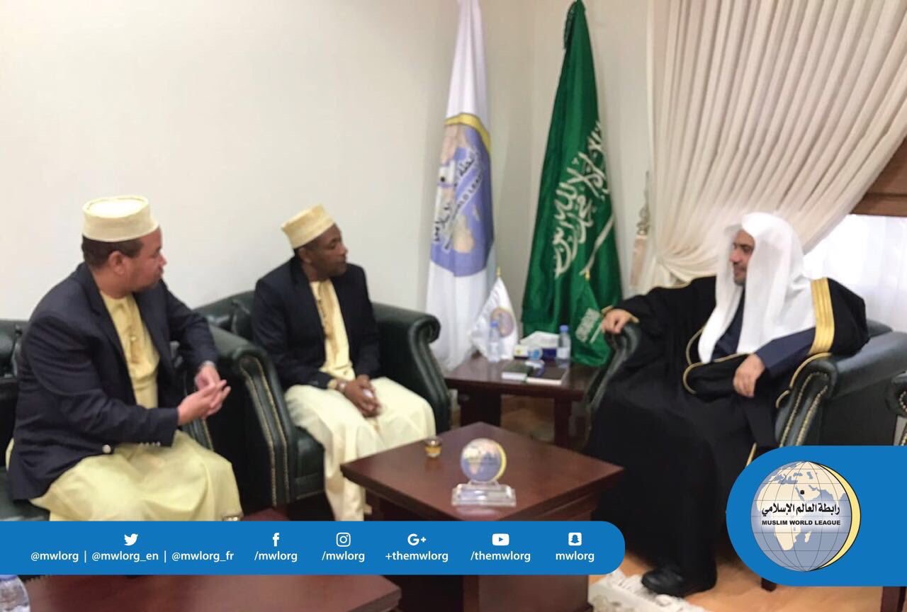 HE the MWL received in his office in Riyadh HE the VP of the Comoros Islands and discussed the MWL’s support for the Comoros Islands.