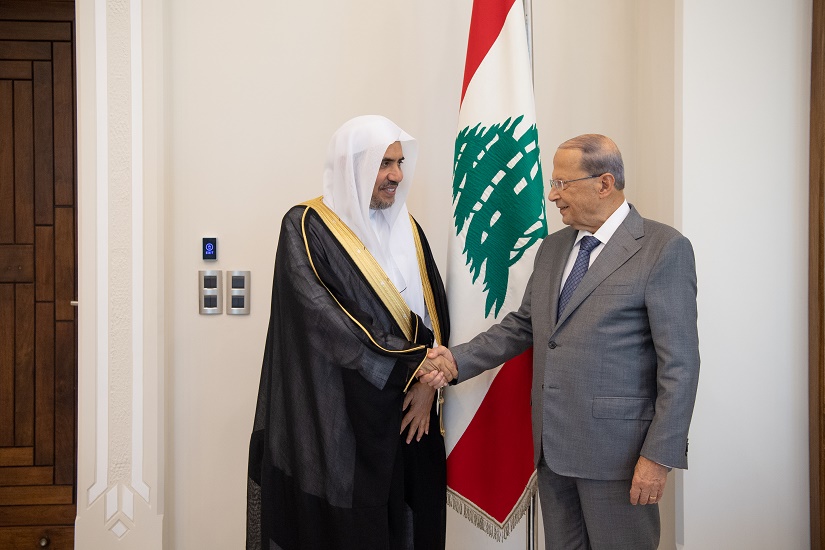 الرئيس اللبناني يستقبل الأمين العام لرابطة العالم الإسلامي