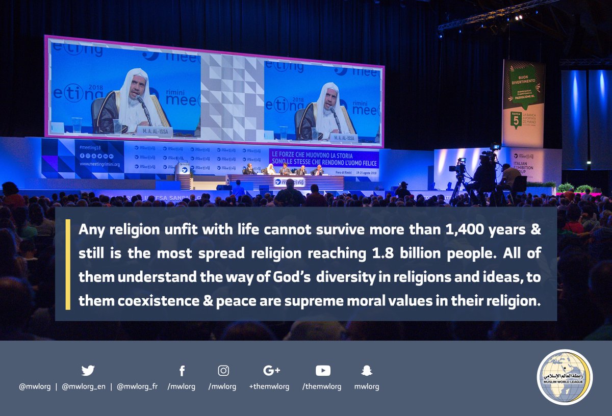 Dr. Alissa speaking about the Muslim World thru recommendation by the organizers of the largest world gathering in Rimini Italy