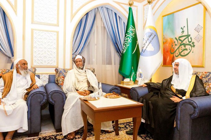 HE Dr. Mohammad Alissa received the Grand Mufti of the Republic of Ethiopia, Omar Idris, in Jeddah