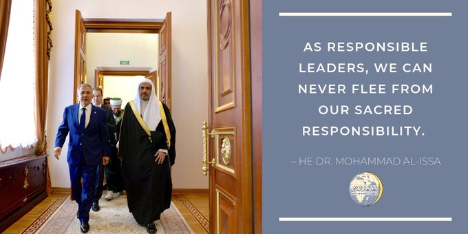 The Muslim World League encourages all national leaders to show their citizens the path of peace and moderation