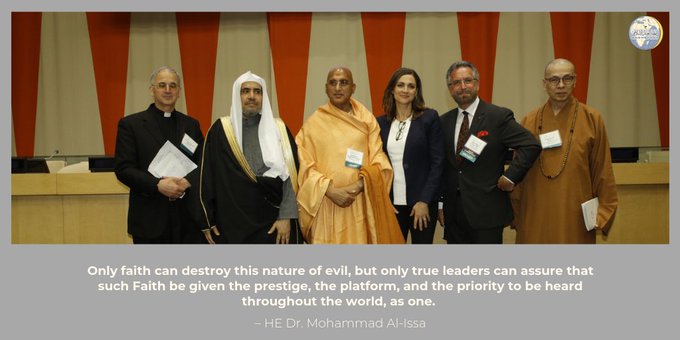 The Muslim World League calls on all religious leaders to combat ideological incursions by extremists and terrorist organizations and to promote the peaceful values shared by all faiths
