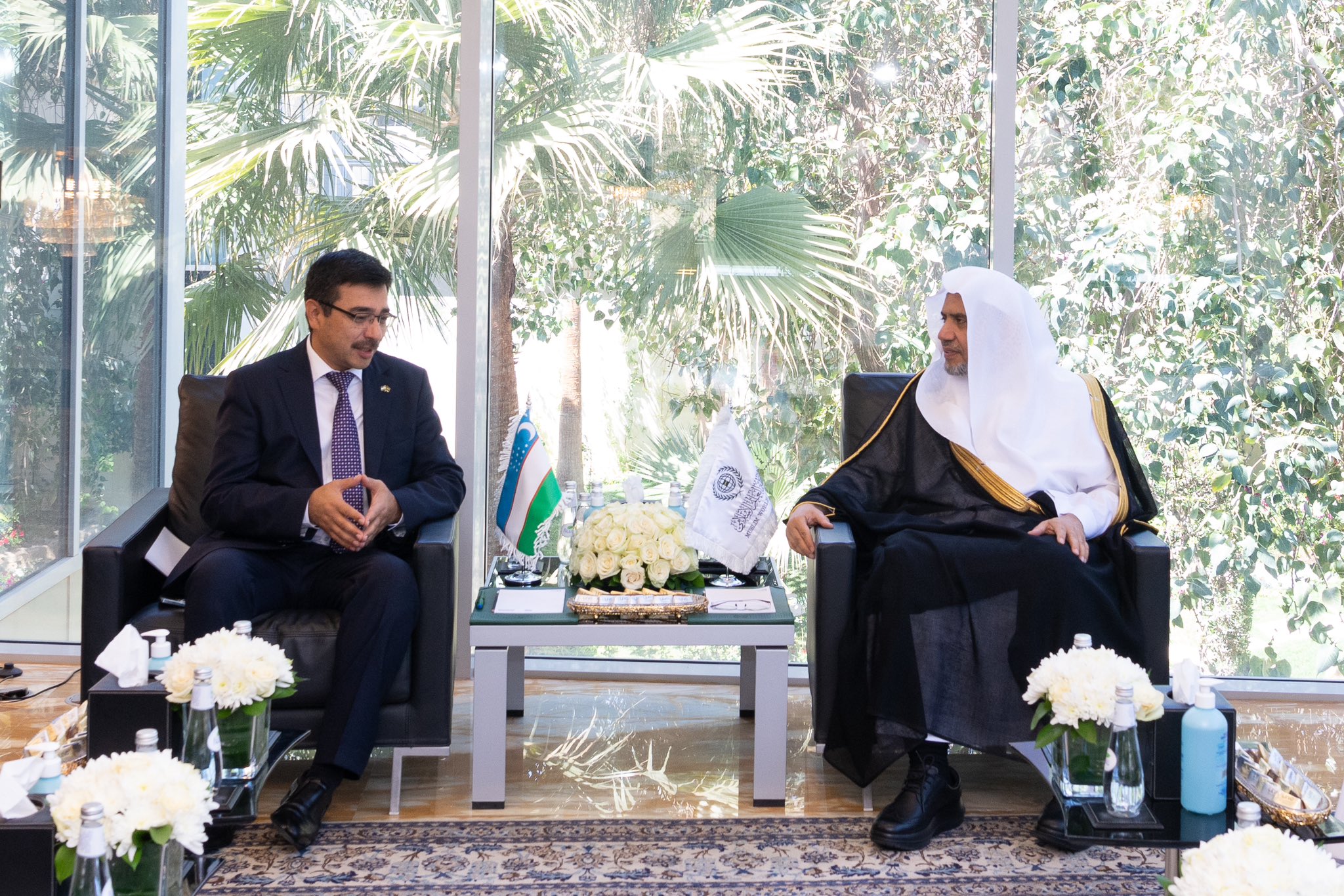 HE Dr. Mohammad Al-issa , Secretary General of the MWL, met with HE Mr. Ulugbek Maksudov, the Ambassador of Uzbekistan to the KSA.