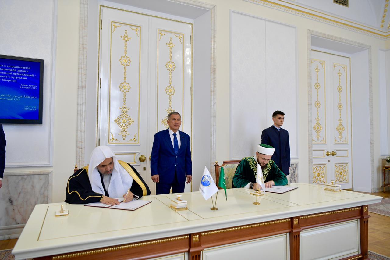 Durant sa rencontre avec D. Mohammad Alissa, le Pdt de la République du Tatarstan loue les efforts  mondiaux de la Ligue Islamique Mondiale pour promouvoir l’harmonie religieuse, ethnique