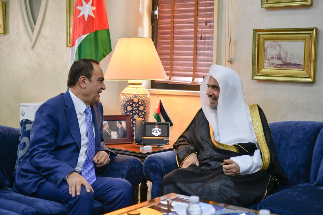 HE the Jordanian Deputy PM, Minister of State of the Prime Minister Affairs Dr. Jamal Sarayra meets in Amman with HE the MWL's SG, Sheikh Dr. Alissa. 