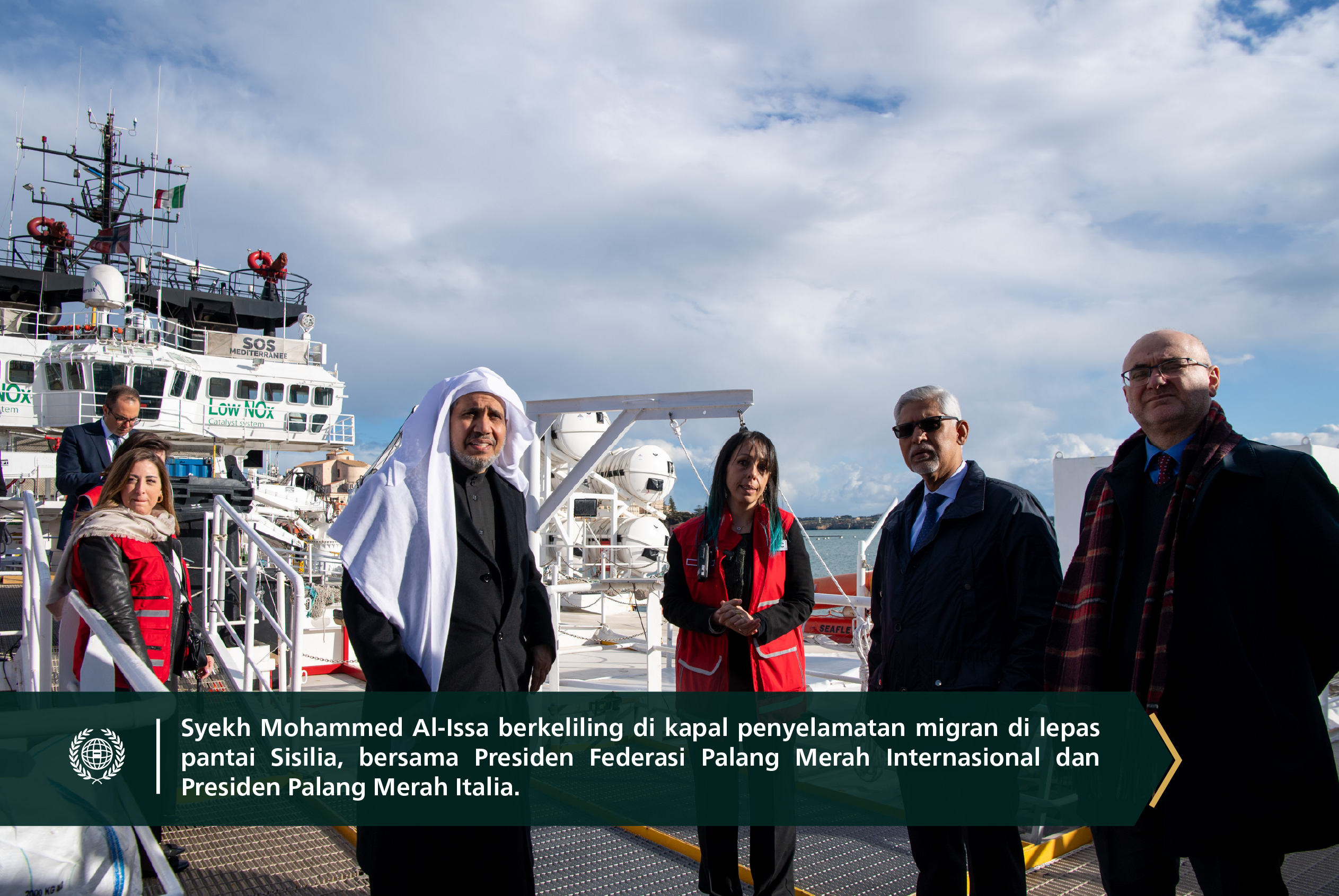 Yang Mulia Sekretaris Jenderal LMD, Syekh Dr. Mohammed Alissa, bertemu dengan Yang Mulia Presiden Federasi Internasional Perhimpunan Palang Merah dan Bulan Sabit Merah