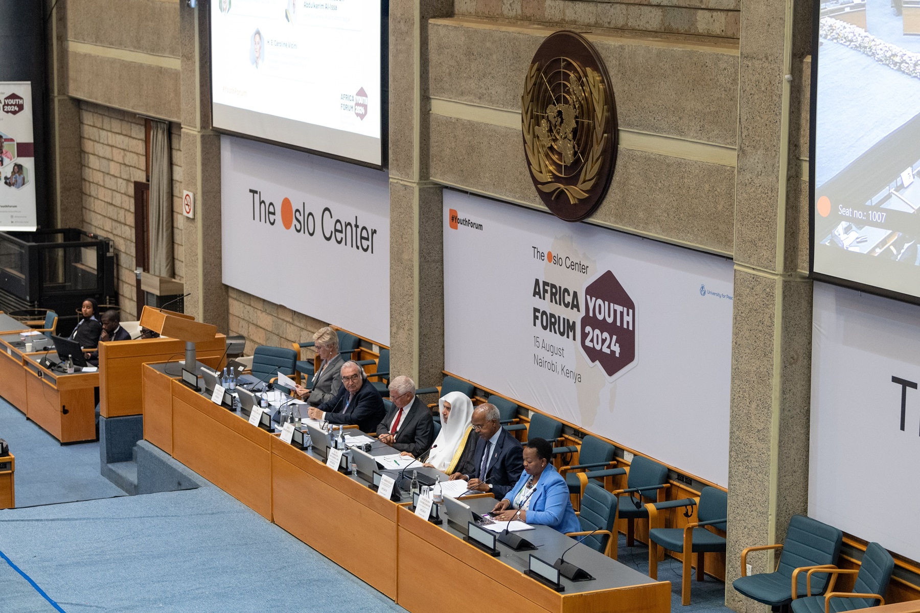 En la sede de las Naciones Unidas en Nairobi, el Secretario General, Presidente de la Comisión de Ulemas, el Sheij Mohammed Al-Issa, fue el invitado de honor del "Foro África para la Juventud"