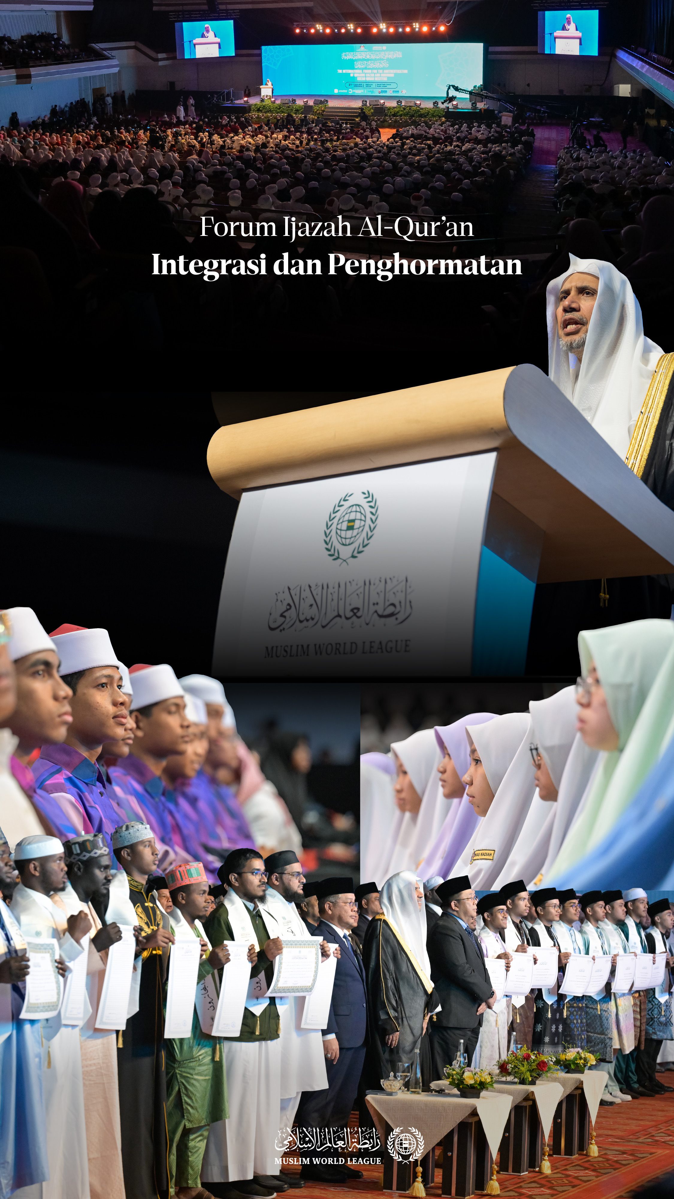 yang memperoleh ijazah dengan sanad muttasil, sebagai bentuk apresiasi atas upaya mereka dalam mengabdi dan mengajarkan Al-Qur'an.  Yang Mulia Sekretaris Jenderal LMD, Ketua Organisasi Ulama Muslim, Syekh Dr. Mohammed Alissa