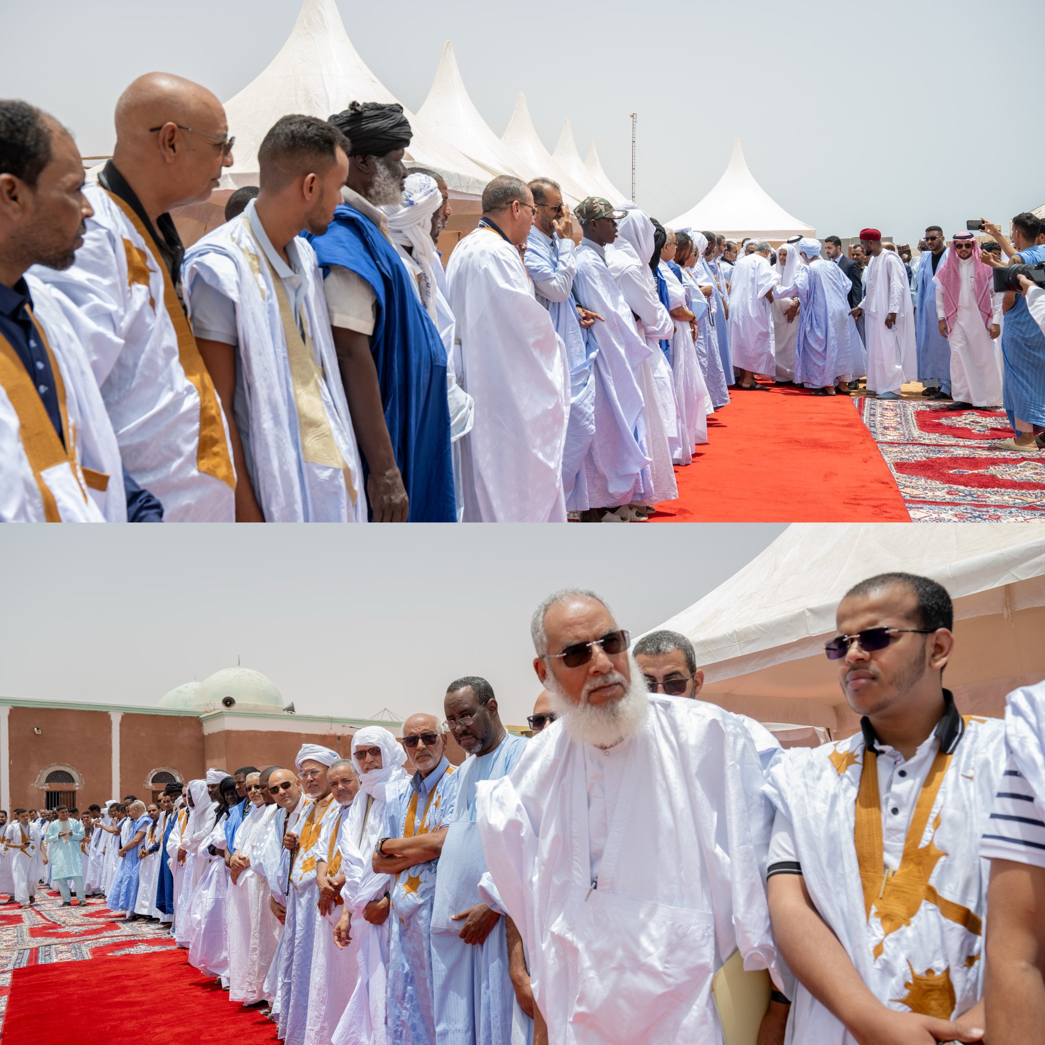 Hari ini di "Mimbar Jumat" di Nouakchott.. didahului dengan acara penyambutan besar dari para ulama: Yang Mulia Syekh Dr. Mohammed Alissa menyampaikan khutbah dan menjadi imam salat Jumat, di hadapan para ulama terkemuka serta jamaah yang sangat banyak.