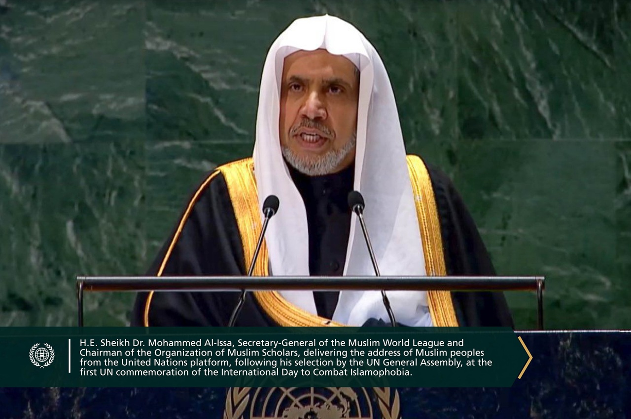 The Muslim World League continues its efforts to confront Islamophobia by representing Muslim peoples on international and UN platforms through a sound Islamic discourse