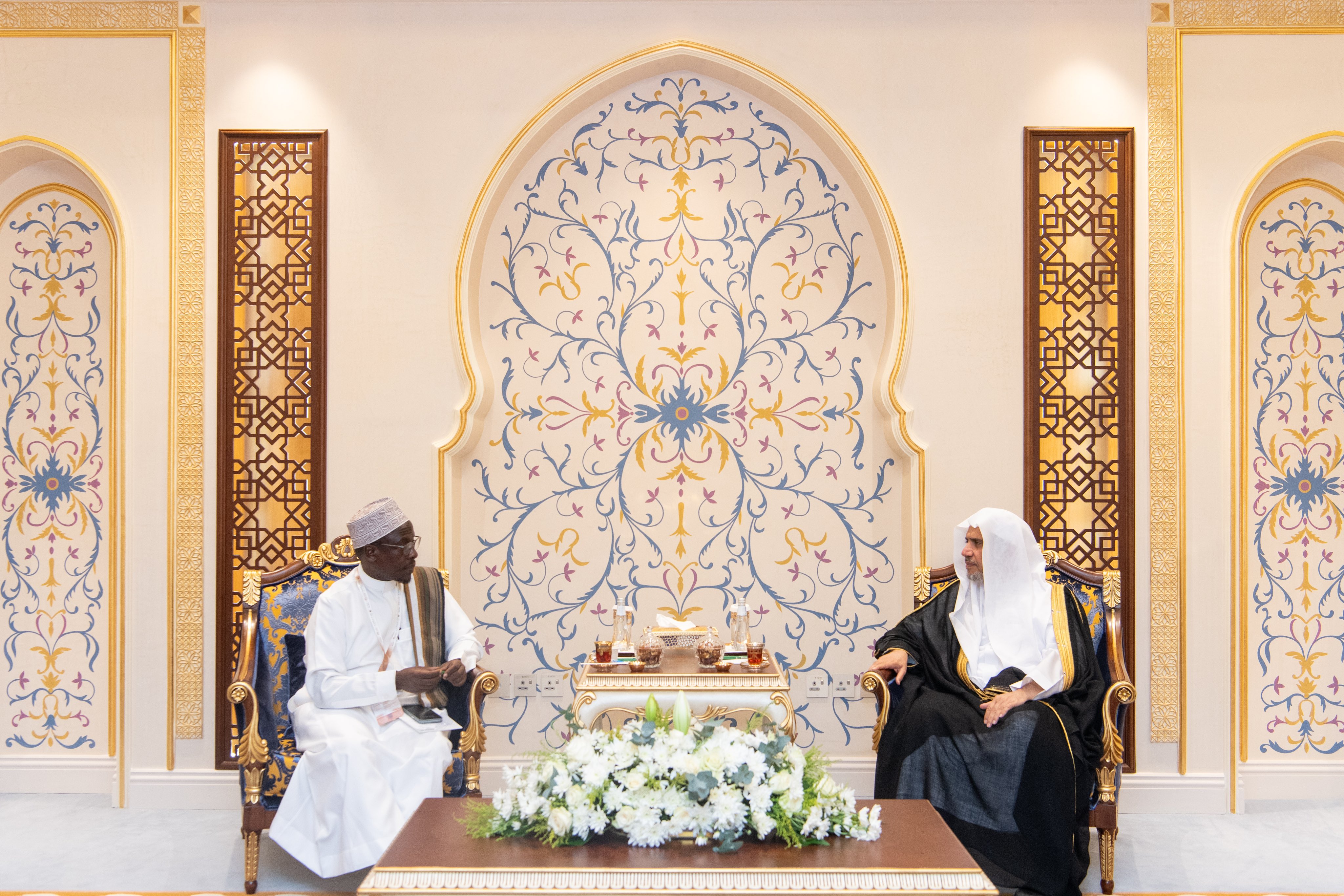 His Excellency Sheikh Dr. Mohammed Al-issa, Secretary-General of the MWL and Chairman of the Organization of Muslim Scholars, met with His Excellency Al-Hajj Hassan Ole Naado, Chairman of the Supreme Council of Kenya Muslims