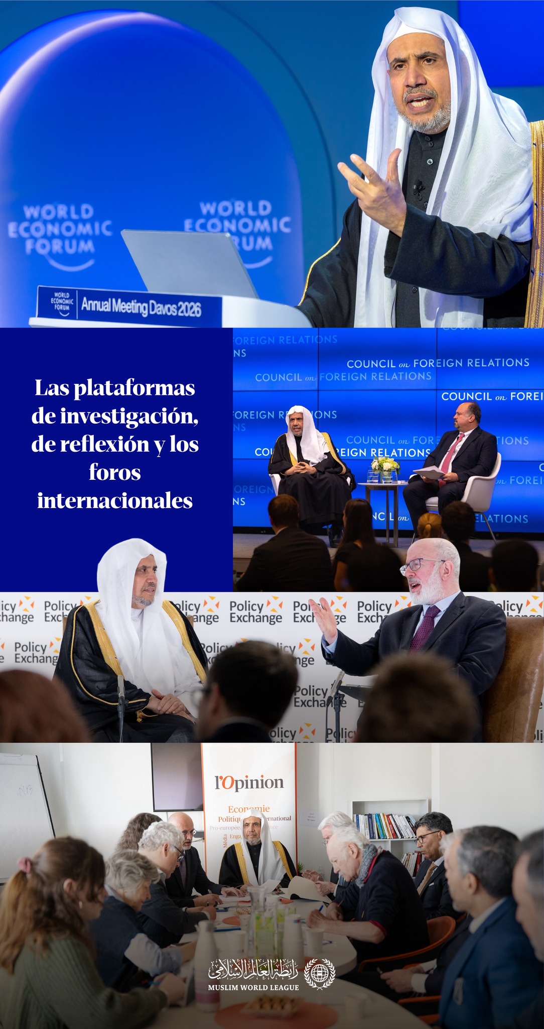 La Liga del Mundo Islamico continúa su presencia influyente en las más importantes plataformas de investigación y reflexión, así como en las grandes instancias internacionales
