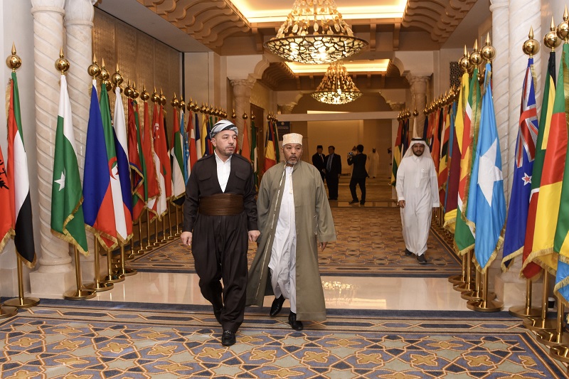 L’arrivée des hautes personnalités à la réunion du Haut-Conseil de la Ligue Islamique Mondiale.