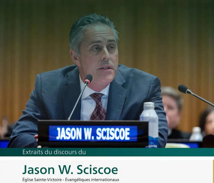 Extraits du discours de Jason W. Sciscoe lors du lancement de l'initiative de la Ligue islamique mondiale pour "construire des ponts de compréhension et de paix entre l'Orient et l'Occident " depuis le siège des Nations Unies à New York :