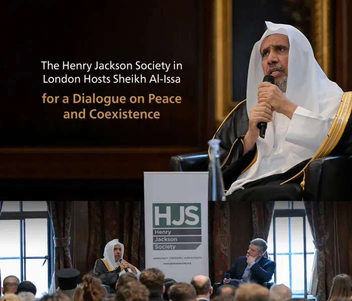 The Henry Jackson Society hosted a dialogue at its headquarters in London with H.E. Sheikh Dr. Muhammad Al-Issa, Secretary-General of the Muslim World League (MWL) and Chairman of the Organization of Muslim Scholars