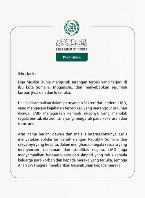 Pernyataan dari Liga Muslim Dunia: