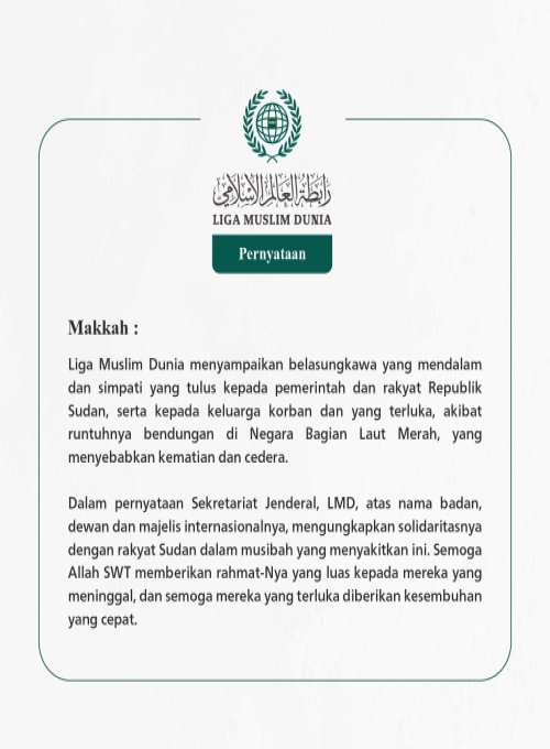 Pernyataan dari Liga Muslim Dunia: