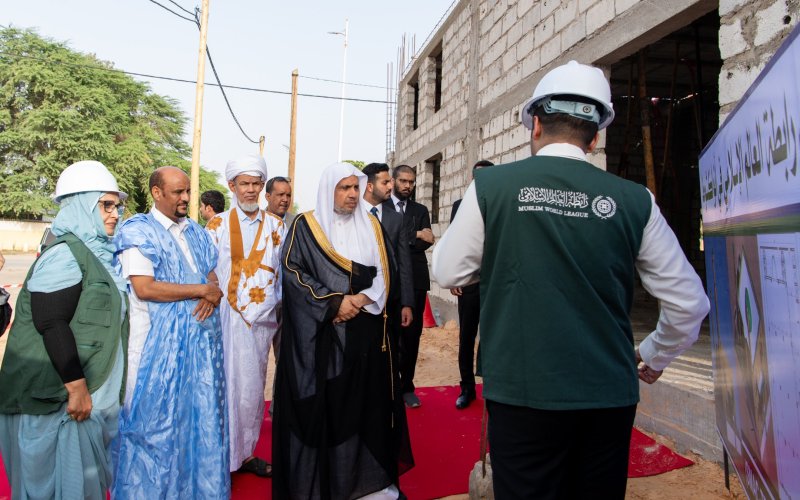 His Excellency Sheikh Dr. Mohammed Al-Issa observed the last phase of the MWL’s project to establish the Great Mosque in the Mauritanian capital Nouakchott