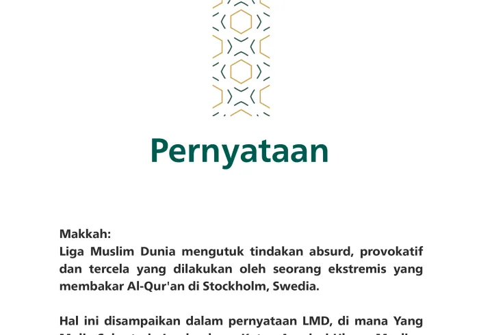 Pernyataan dari Liga Muslim Dunia