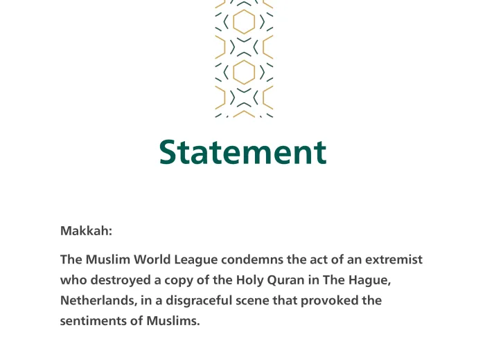 Statement from Muslim World League 