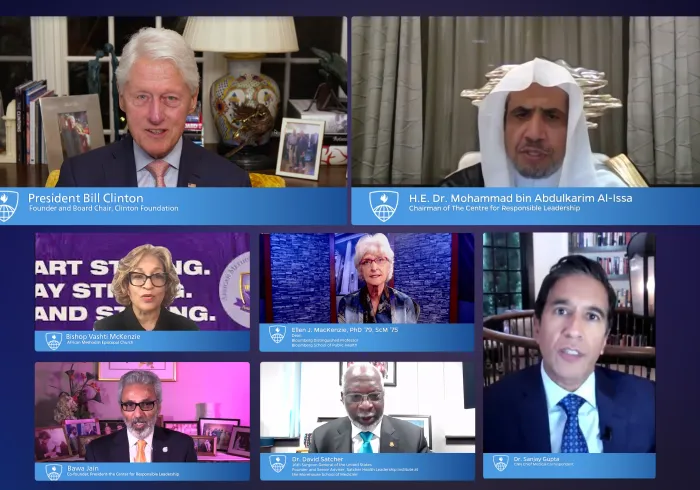 Mohammad Alissa avec Bill Clinton au symposium sur la dépendance aux opioïdes :