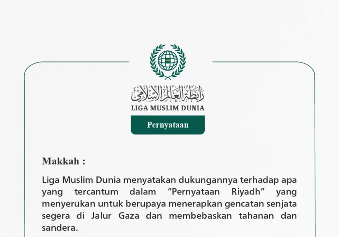 Pernyataan dari Liga Muslim Dunia: