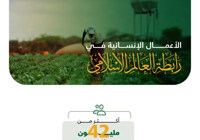 مسيرةٌ حافلة لـرابطة العالم الإسلامي‬⁩ نستذكرها بكافة مجالاتها الرعوية والتنموية والإغاثية في اليوم العالمي للعمل الإنساني‬⁩ :