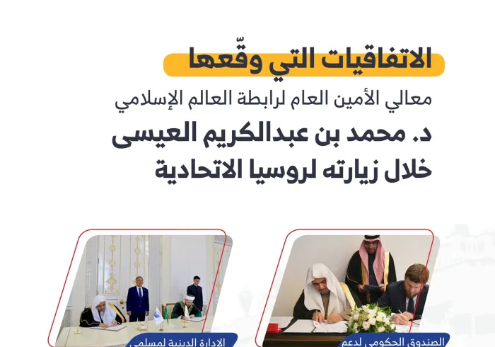 الإتفاقيات التي وقعها معالي الشيخ د.محمد العيسى خلال جولته في روسيا الاتحادية.