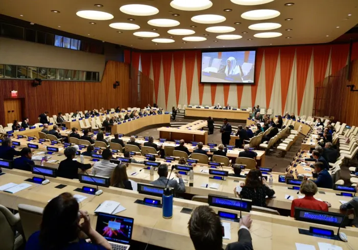 Le D. Mohammad Alissa ouvrant le sommet Dirigeants Responsables au siège des Nations Unies à Newyork