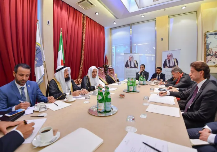 Le Secrétaire Général de la Ligue Islamique Mondiale rencontrant à Rome le Directeur de l'Observatoire italien des droits de l'homme