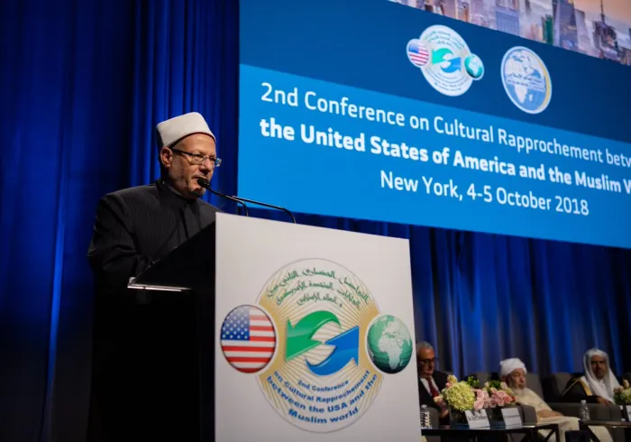 Le Mufti d’Egypte D.ShawkiAllam lors du congrès les relations civilisationelles