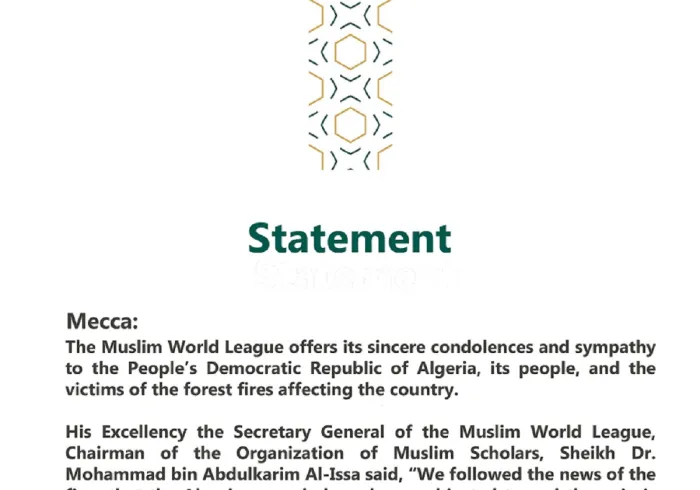 Statement from the Muslim World League
