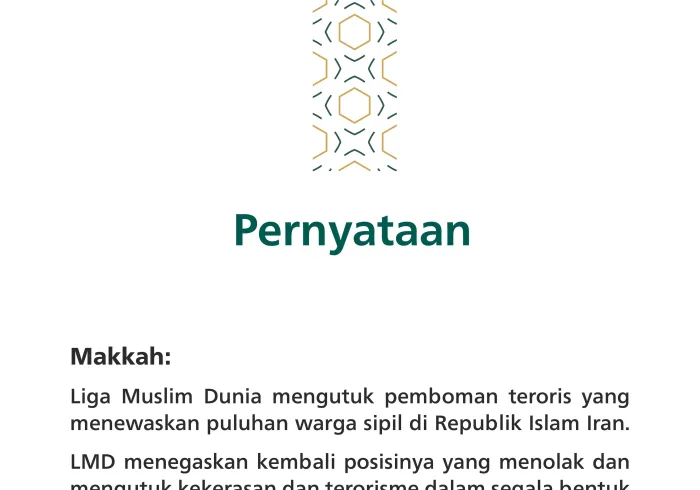 Pernyataan dari Liga Muslim Dunia: