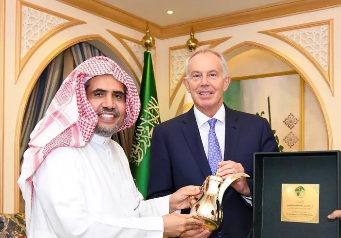 HE Dr. Mohammad Alissa met with former British Prime Minister Tony Blair at the Muslim World League office in Jeddah