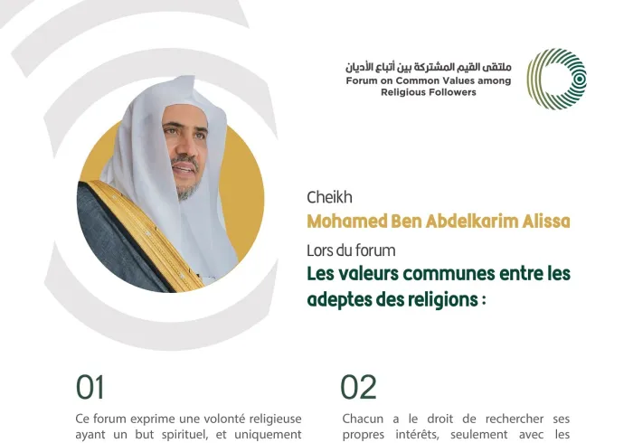 Extraits du discours de Mohammad Alissa lors de la cérémonie d’ouverture du Forum Valeurs Communes Riyad :